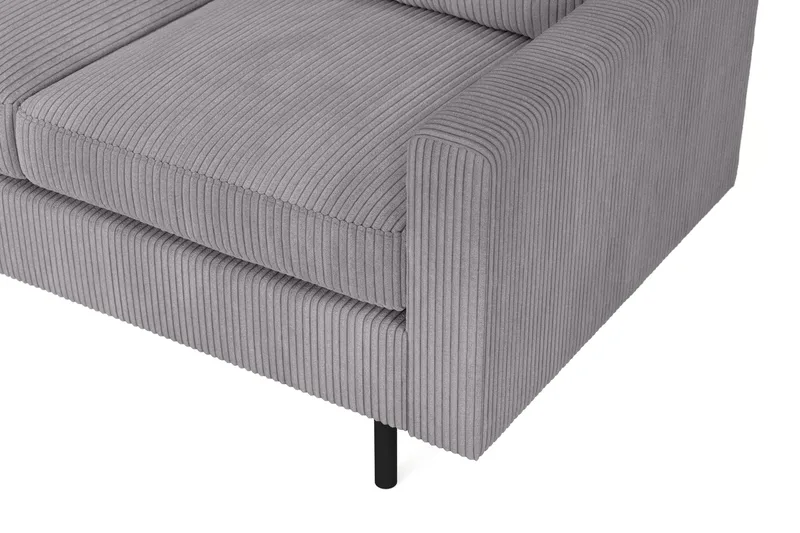 Peppe 4-seters Venstrevendt L-formet Sjeselongsofa i Manchester - Mørk grå - Møbler - Sofaer - Sofaer med sjeselong - 4 seters sofa med divan