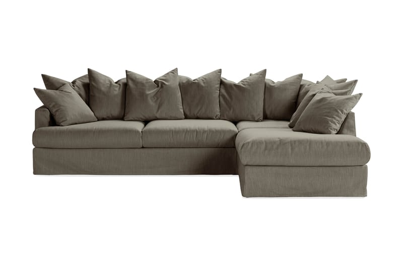 Sofa med Sjeselong Armunia Høyre - Grønn - 4 seters sofa med divan - Sofaer med sjeselong