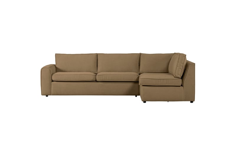 Sofa med sjeselong Vinal 3-seter - Lyse brun - 3 seters sofa med divan - Sofaer med sjeselong