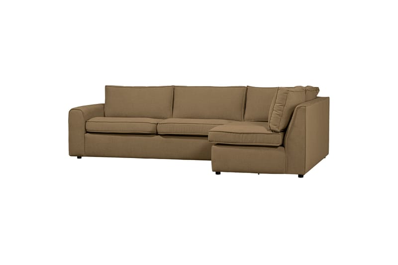 Sofa med sjeselong Vinal 3-seter - Lyse brun - 3 seters sofa med divan - Sofaer med sjeselong