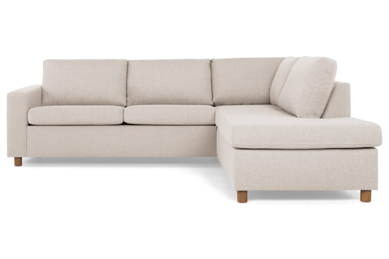 Sofa Nevada 2,5-seter med Sjeselong Høyre - Beige - Sofaer med sjeselong