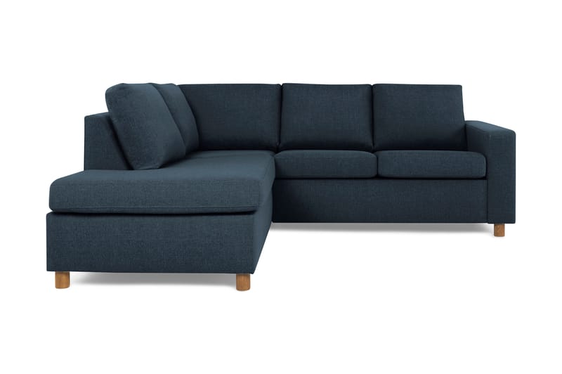 Sofa Nevada 2-seter med Sjeselong Venstre - Mørkblå - 2 seters sofa med divan - Sofaer med sjeselong
