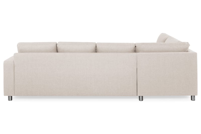 Sofa Nevada 3-seter med Sjeselong Venstre - Beige - Sofaer med sjeselong