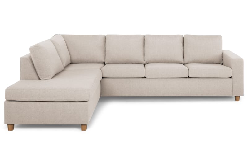 Sofa Nevada 3-seter med Sjeselong Venstre - Beige - Sofaer med sjeselong