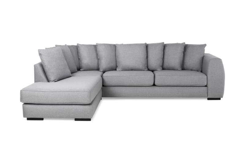 Sofa Ontario 3-seter med Sjeselong Venstre inkl. Konvoluttpu - Lysgrå - 3 seters sofa med divan - Sofaer med sjeselong