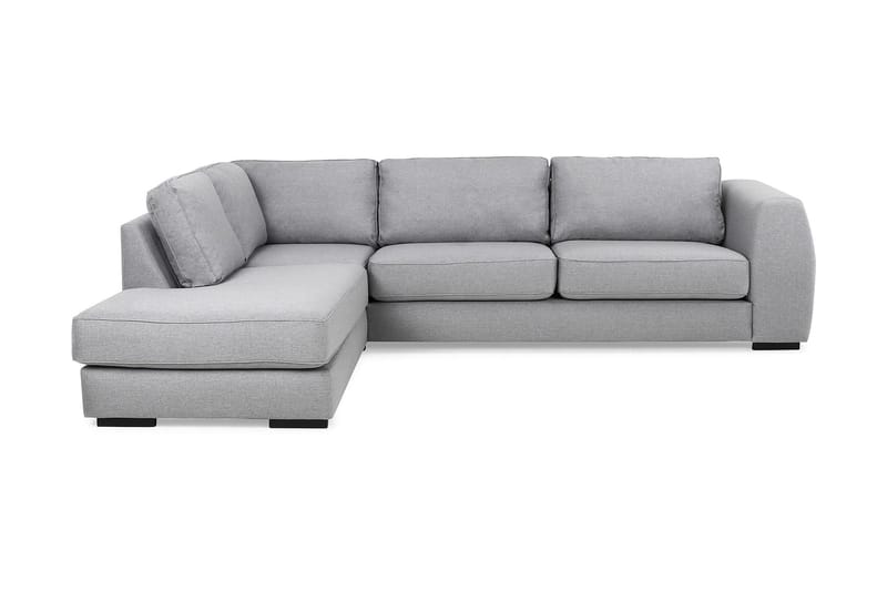 Sofa Ontario 3-seter med Sjeselong Venstre - Lysgrå - 2 seters sofa med divan - 4 seters sofa med divan - Fløyelssofaer - Skinnsofaer - 3 seters sofa med divan - Sofaer med sjeselong