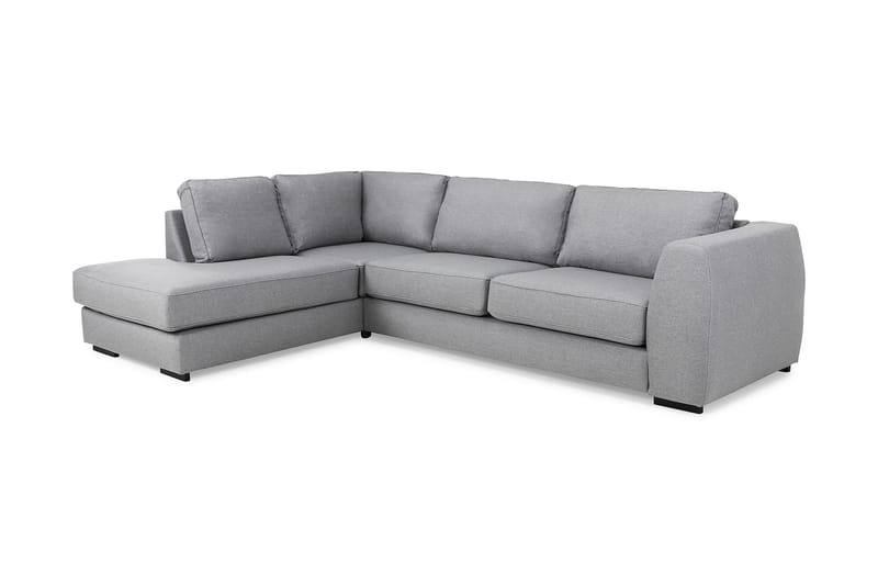 Sofa Ontario 3-seter med Sjeselong Venstre - Lysgrå - 2 seters sofa med divan - 4 seters sofa med divan - Fløyelssofaer - Skinnsofaer - 3 seters sofa med divan - Sofaer med sjeselong