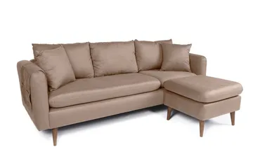 Sofiko Divansofa Høyre - Brun/Natur - Møbler - Sofaer - Sofaer med sjeselong - 4 seters sofa med divan