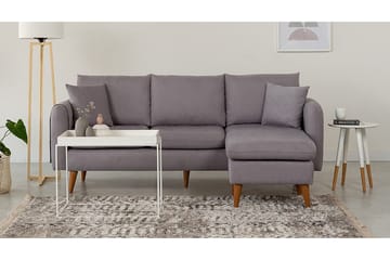 Sofiko Divansofa Høyre - Grå/Natur - Møbler - Sofaer - Sofaer med sjeselong - 4 seters sofa med divan