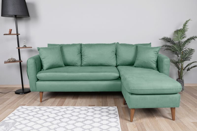 Sofiko Divansofa Høyre - Havsgrønn/Natur - Møbler - Sofaer - Sofaer med sjeselong - 4 seters sofa med divan