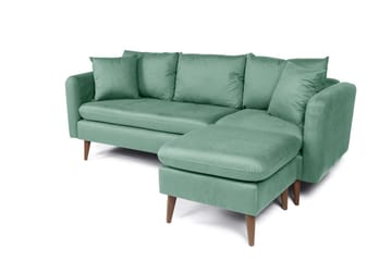 Sofiko Divansofa Høyre - Havsgrønn/Natur - Møbler - Sofaer - Sofaer med sjeselong - 4 seters sofa med divan