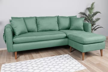 Sofiko Divansofa Høyre - Havsgrønn/Natur - Møbler - Sofaer - Sofaer med sjeselong - 4 seters sofa med divan