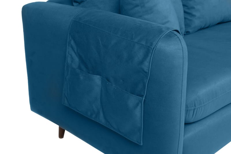 Sofiko Divansofa Høyre - Mørkeblå/Natur - Møbler - Sofaer - Sofaer med sjeselong - 4 seters sofa med divan
