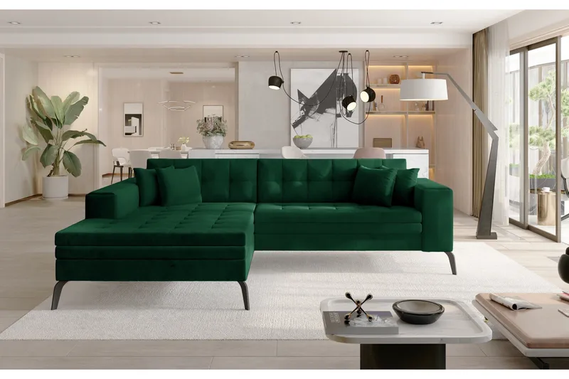 Solangis Divansofa Venstre, Grønn