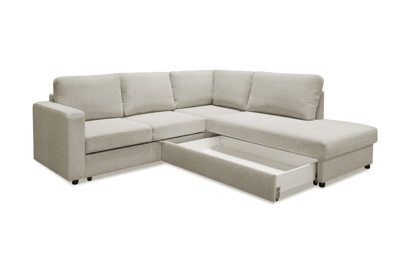 Sovesofa Achillea Beige - Beige|Grå - Møbler - Sofaer - Sofaer med sjeselong - 4 seters sofa med divan