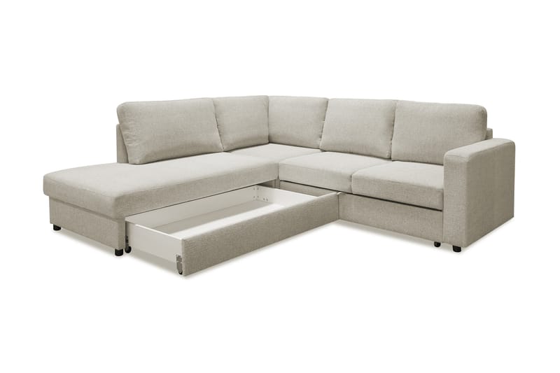 Sovesofa Achillea Beige - Beige|Grå - Møbler - Sofaer - Sofaer med sjeselong - 4 seters sofa med divan