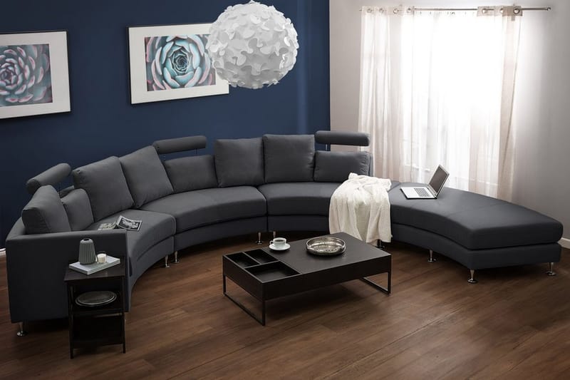 Sovesofa Rotunde 448 cm - Svart - Sofaer med sjeselong