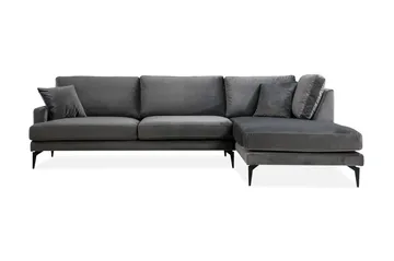 Stacker Hjørnesofa med Divan Høyre - Svart - Møbler - Sofaer - Sofaer med sjeselong