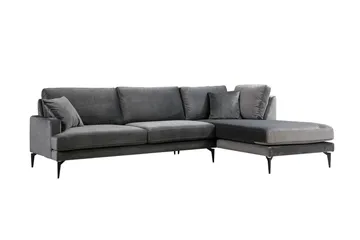 Stacker Hjørnesofa med Divan Høyre - Svart - Møbler - Sofaer - Sofaer med sjeselong