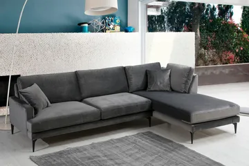 Stacker Hjørnesofa med Divan Høyre - Svart - Møbler - Sofaer - Sofaer med sjeselong