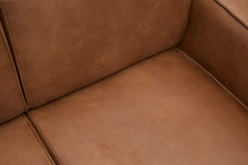 Statement 3-seter Venstre Hjørnesofa med Sjeselong i Kunstlær - Cognac - Møbler - Sofaer - Sofaer med sjeselong - 4 seters sofa med divan