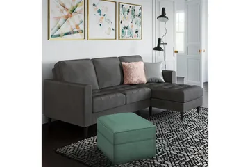 Strummer Divansovesofa Grå - CosmoLiving - Møbler - Sofaer - Sofaer med sjeselong - 3 seters sofa med divan