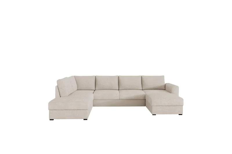 Taberk Sofa med Sjeselong og Divan 4-seter, Beige
