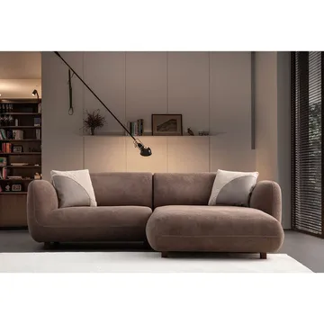 Talrosen 3-seters sofa med Sjeselong - Brun - Møbler - Sofaer - Sofaer med sjeselong - 3 seters sofa med divan