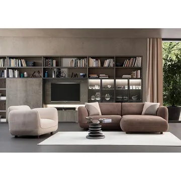 Talrosen 3-seters sofa med Sjeselong - Brun - Møbler - Sofaer - Sofaer med sjeselong - 3 seters sofa med divan