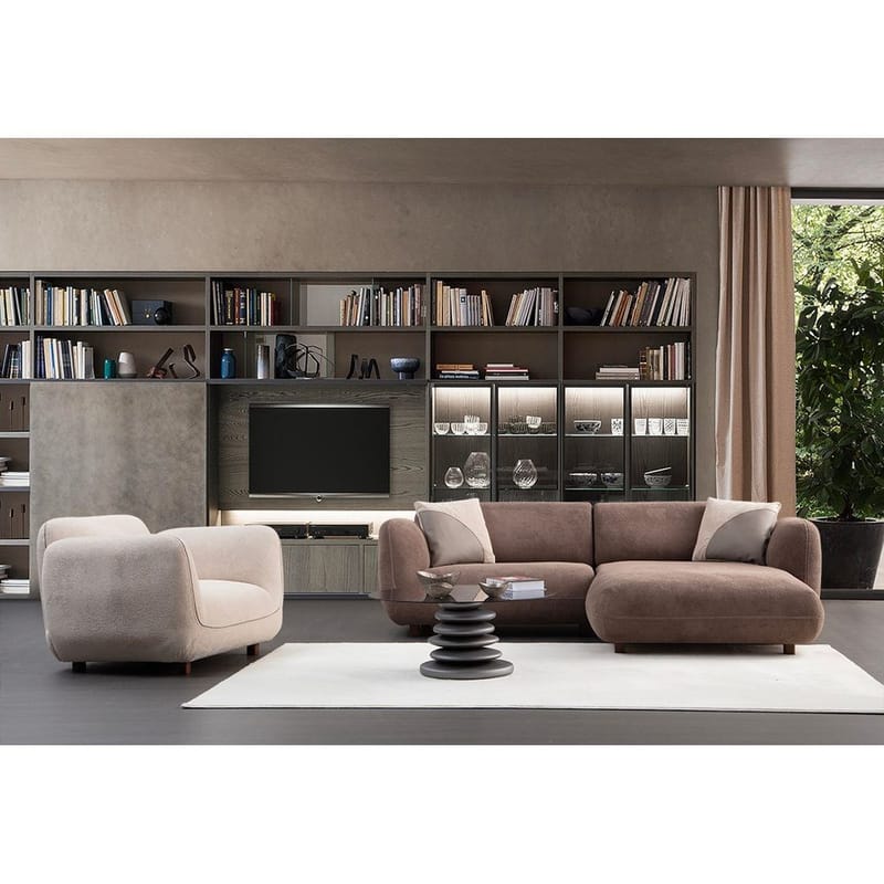 Talrosen 3-seters sofa med Sjeselong - Brun - Møbler - Sofaer - Sofaer med sjeselong - 3 seters sofa med divan