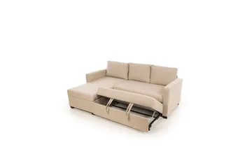 Tareen Sofa med Divan 3-seter - Beige - Møbler - Sofaer - Sofaer med sjeselong - 3 seters sofa med divan