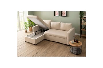Tareen Sofa med Divan 3-seter - Beige - Møbler - Sofaer - Sofaer med sjeselong - 3 seters sofa med divan