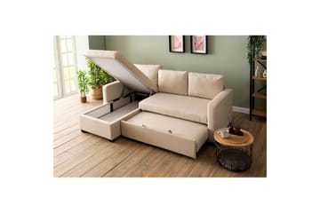 Tareen Sofa med Divan 3-seter - Beige - Møbler - Sofaer - Sofaer med sjeselong - 3 seters sofa med divan