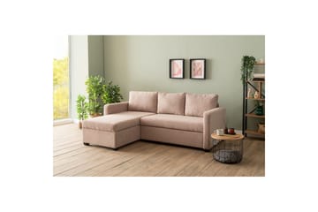 Tareen Sofa med Divan 3-seter - Brun - Møbler - Sofaer - Sofaer med sjeselong - 3 seters sofa med divan