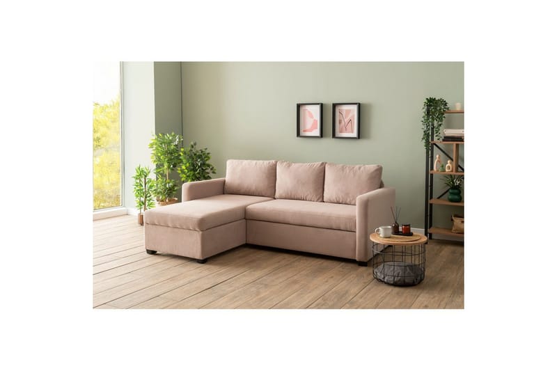 Tareen Sofa med Divan 3-seter - Brun - Møbler - Sofaer - Sofaer med sjeselong - 3 seters sofa med divan