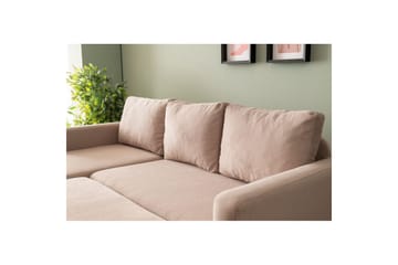Tareen Sofa med Divan 3-seter - Brun - Møbler - Sofaer - Sofaer med sjeselong - 3 seters sofa med divan