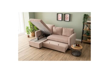 Tareen Sofa med Divan 3-seter - Brun - Møbler - Sofaer - Sofaer med sjeselong - 3 seters sofa med divan
