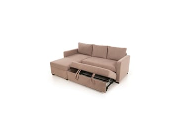 Tareen Sofa med Divan 3-seter - Brun - Møbler - Sofaer - Sofaer med sjeselong - 3 seters sofa med divan