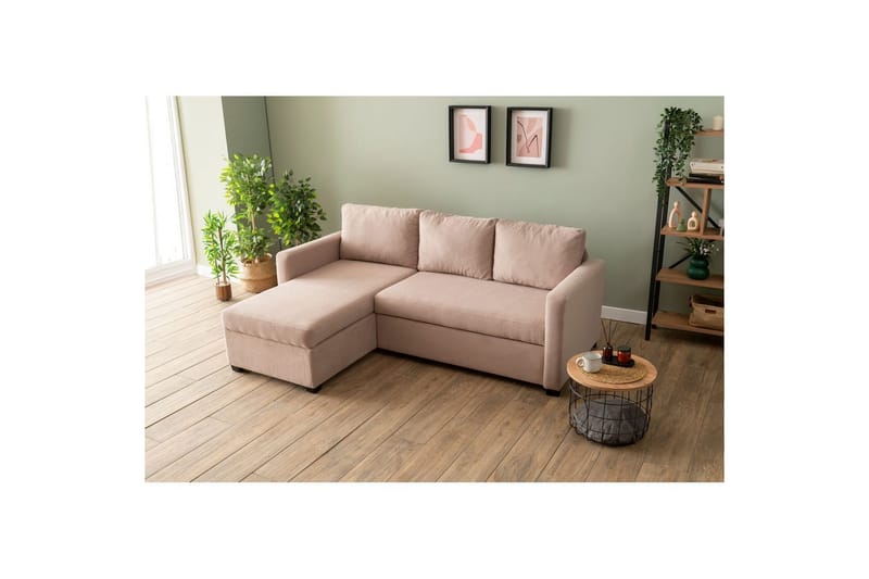 Tareen Sofa med Divan 3-seter - Brun - Møbler - Sofaer - Sofaer med sjeselong - 3 seters sofa med divan