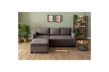 Tareen Sofa med Divan 3-seter - Grå - Møbler - Sofaer - Sofaer med sjeselong - 3 seters sofa med divan