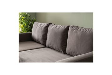 Tareen Sofa med Divan 3-seter - Grå - Møbler - Sofaer - Sofaer med sjeselong - 3 seters sofa med divan