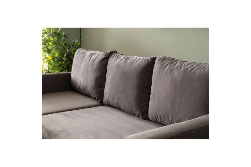Tareen Sofa med Divan 3-seter - Grå - Møbler - Sofaer - Sofaer med sjeselong - 3 seters sofa med divan