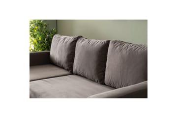 Tareen Sofa med Divan 3-seter - Grå - Møbler - Sofaer - Sofaer med sjeselong - 3 seters sofa med divan