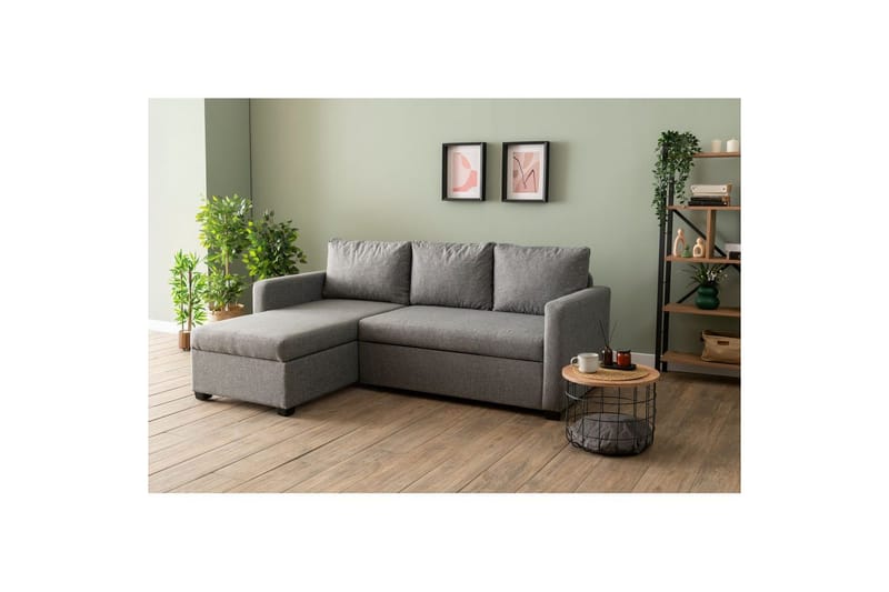 Tareen Sofa med Divan 3-seter - Lysegrå - Møbler - Sofaer - Sofaer med sjeselong - 3 seters sofa med divan