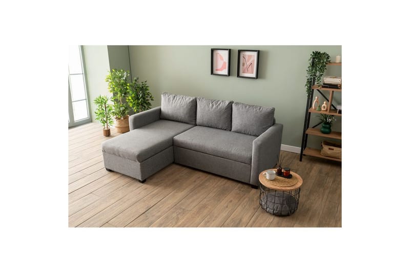 Tareen Sofa med Divan 3-seter - Lysegrå - Møbler - Sofaer - Sofaer med sjeselong - 3 seters sofa med divan