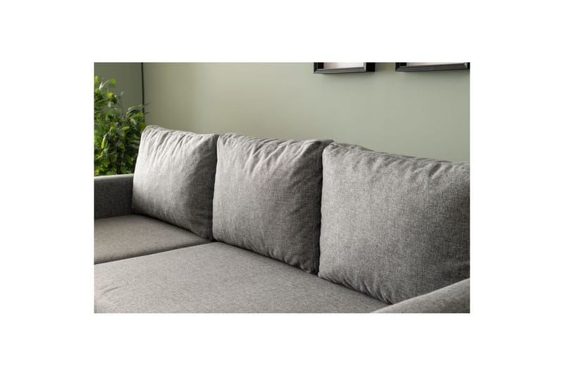 Tareen Sofa med Divan 3-seter - Lysegrå - Møbler - Sofaer - Sofaer med sjeselong - 3 seters sofa med divan