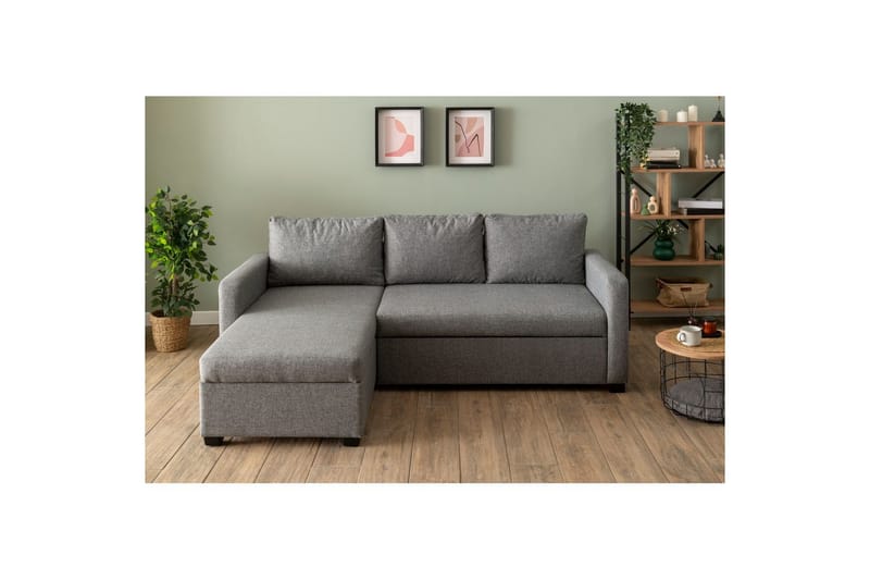 Tareen Sofa med Divan 3-seter - Lysegrå - Møbler - Sofaer - Sofaer med sjeselong - 3 seters sofa med divan