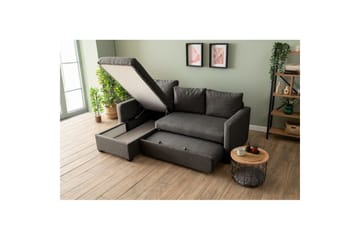 Tareen Sofa med Divan 3-seter - Mørkegrå - Møbler - Sofaer - Sofaer med sjeselong - 3 seters sofa med divan