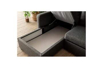 Tareen Sofa med Divan 3-seter - Mørkegrå - Møbler - Sofaer - Sofaer med sjeselong - 3 seters sofa med divan