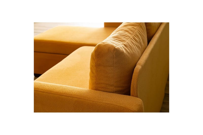 Tareen Sofa med Divan 3-seter - Sennepsgul - Møbler - Sofaer - Sofaer med sjeselong - 3 seters sofa med divan